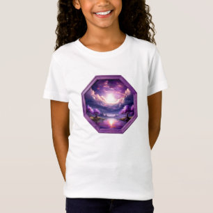 Beautiful Frame Purple Landscape With Reflections T-Shirt