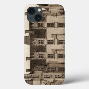 Beautiful French Chateau in Sepia Tones iPhone 13 Case