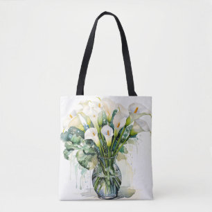 Beautiful Freshly Picked Calla Lilies Tote Bag
