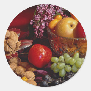 Beautiful Fruit arrangement Classic Round Sticker