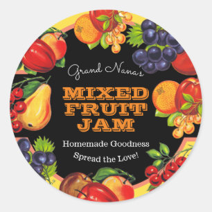 Beautiful Fruit Jam Vintage Label Preserve