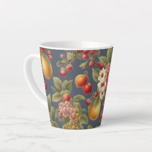 Beautiful Fruits and Flowers. French Style Latte Mug