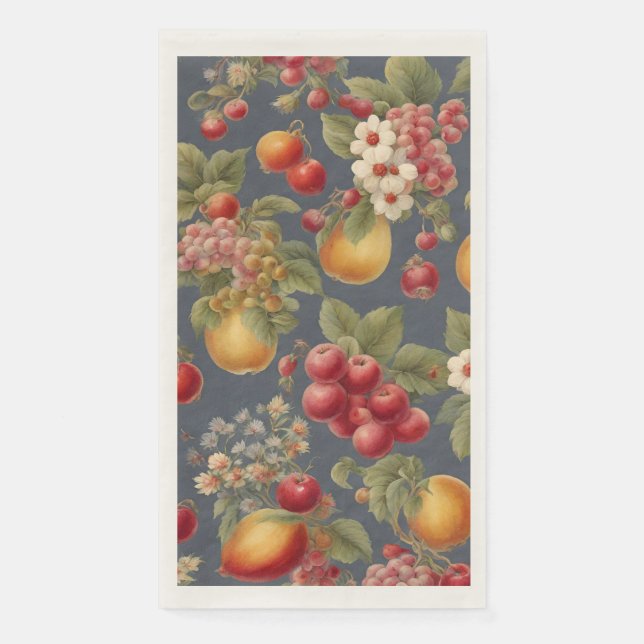 Beautiful Fruits and Flowers. French Style Napkin (Front)