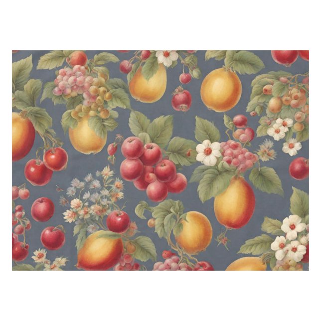 Beautiful Fruits and Flowers. French Style Tablecloth (Front (Horizontal))