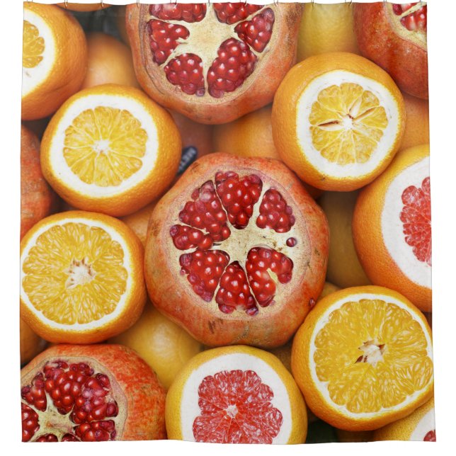 Beautiful Fruits And Vegetables Shower Curtain (Front)