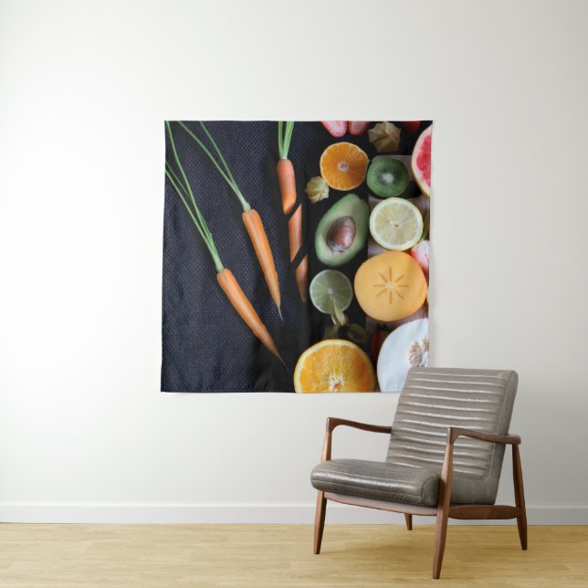Beautiful Fruits And Vegetables Tapestry (In Situ)