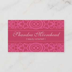 Beautiful Fuchsia Beauty Consultant Business Card