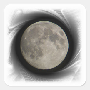 beautiful full moon Schmidst FR Switzerland Square Sticker