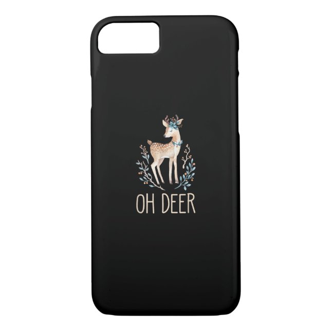 Beautiful Funny Deer Oh Deer Modern Design  Case-Mate iPhone Case (Back)