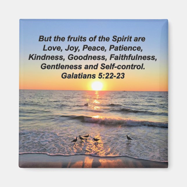 BEAUTIFUL GALATIANS 5 SUNRISE MAGNET (Front)
