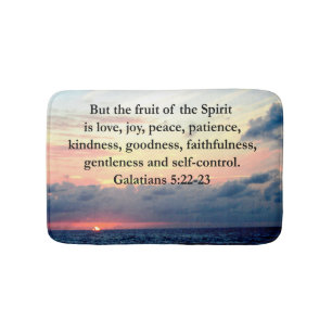 BEAUTIFUL GALATIANS FRUITS OF THE SPIRIT BATH MAT