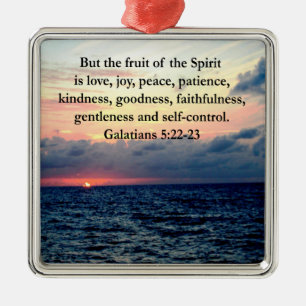 BEAUTIFUL GALATIANS FRUITS OF THE SPIRIT METAL TREE DECORATION