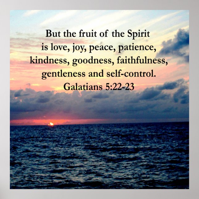 BEAUTIFUL GALATIANS FRUITS OF THE SPIRIT POSTER (Front)