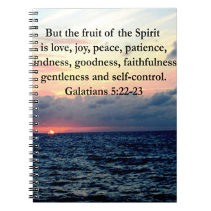 BEAUTIFUL GALATIANS FRUITS OF THE SPIRIT SPIRAL NOTEBOOK
