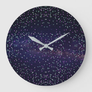 Beautiful galaxy,stars large clock