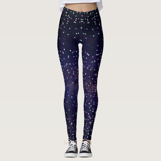 Beautiful galaxy,stars leggings (Front)