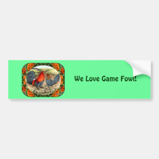 Beautiful Game Fowl Bumper Sticker
