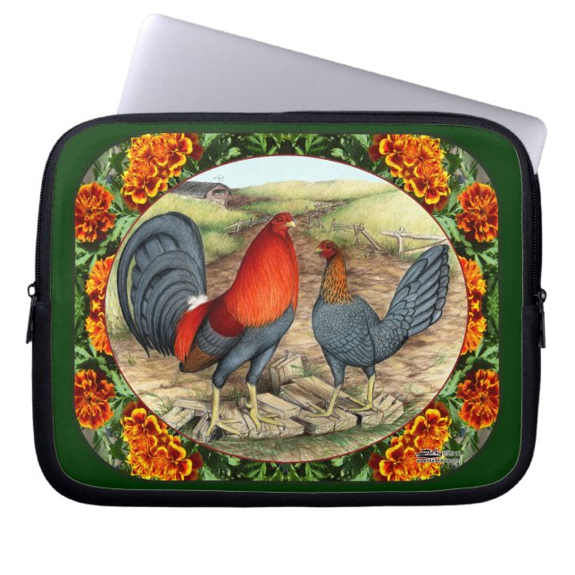 Beautiful Game Fowl Laptop Sleeve (Front)