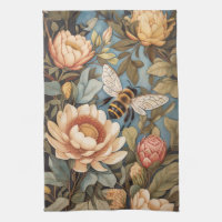 Beautiful Garden Bee With Protea Flowers