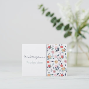 Beautiful Garden Flowers Botanical Business Card