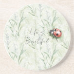 Beautiful Garden Ladybug Coaster<br><div class="desc">Beautiful Garden Ladybug</div>