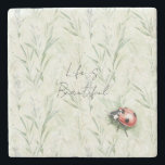 Beautiful Garden Ladybug Stone Coaster<br><div class="desc">Beautiful Garden Ladybug</div>
