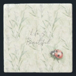 Beautiful Garden Ladybug Stone Coaster<br><div class="desc">Beautiful Garden Ladybug</div>
