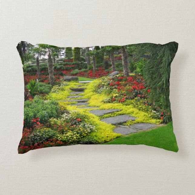 Beautiful Garden Path Photo Decorative Cushion (Front)
