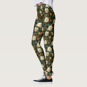 Beautiful Gardenias Floral Wear Pregnancy Leggings