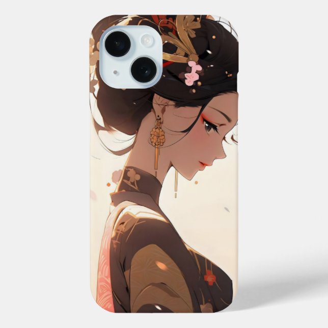 Beautiful Geisha Anime Girl Case-Mate iPhone Case (Back)