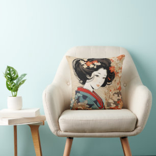 Beautiful Geisha Japanese Culture Cushion