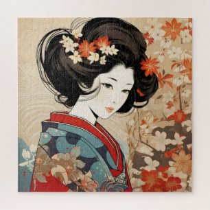 Beautiful Geisha Japanese Culture Jigsaw Puzzle