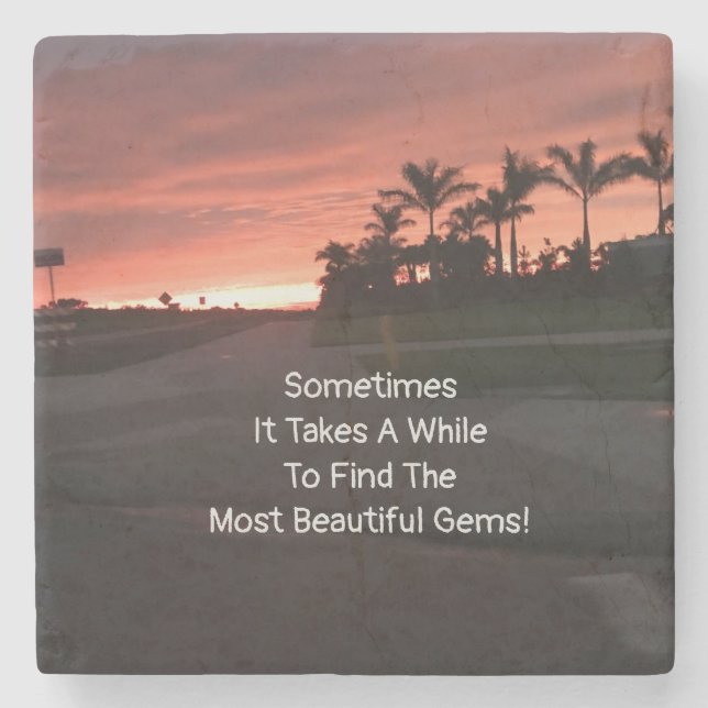 Beautiful Gems Stone Coaster (Front)