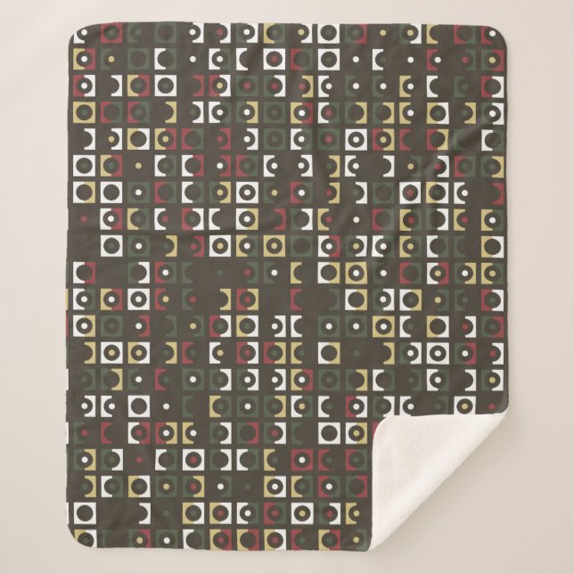 Beautiful geometric pattern design abstract, art,  sherpa blanket (Front)