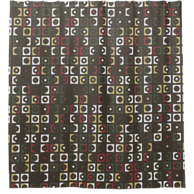 Beautiful geometric pattern design abstract, art,  shower curtain (Front)