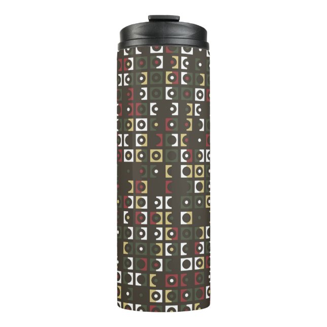 Beautiful geometric pattern design abstract, art,  thermal tumbler (Front)
