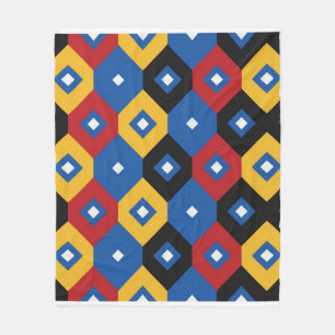 Beautiful geometric pattern fleece blanket