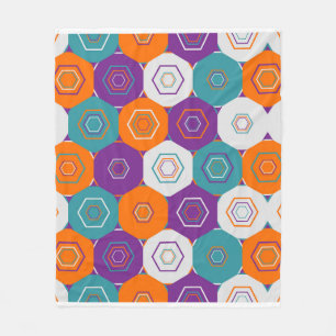 Beautiful geometric pattern fleece blanket