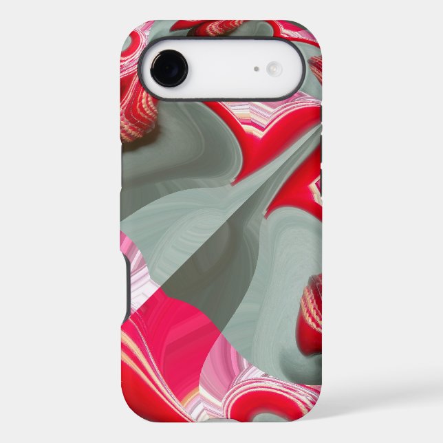 Beautiful Geometric Red Ash Grey Customise Product (Back)