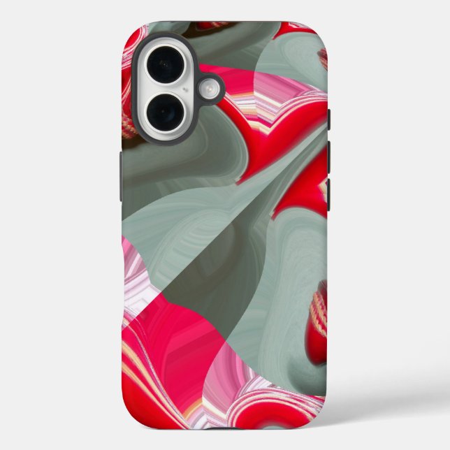 Beautiful Geometric Red Ash Grey Customise Product Case-Mate iPhone Case (Back)