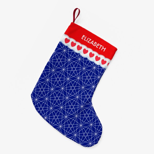 Beautiful Geometric Shape Pattern Small Christmas Stocking (Front (Hanging))