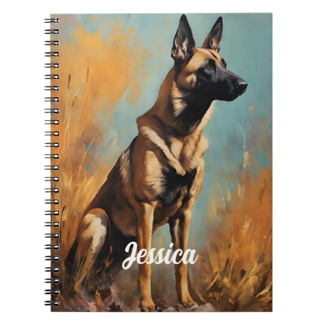 Beautiful German Malinois Notebook (Front)