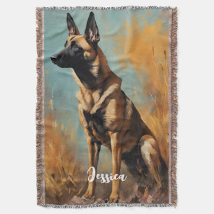 Beautiful German Malinois Throw Blanket