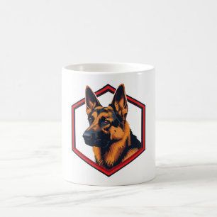 Beautiful German Shepard In A Six Sided Frame Coffee Mug