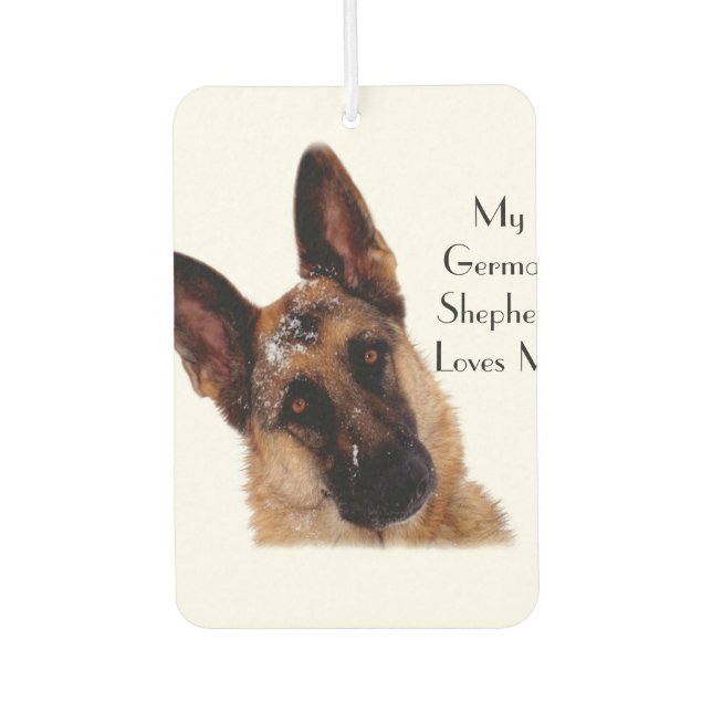 Beautiful German Shepherd Car Air Freshener (Front)
