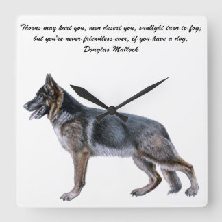 Beautiful German Shepherd Clock with Poem