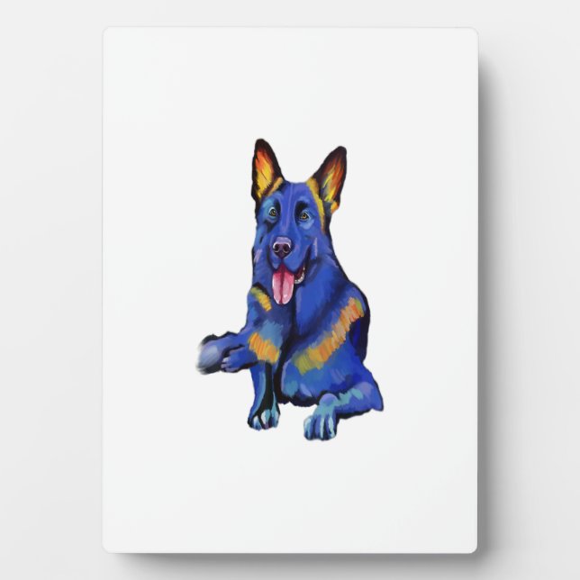 Beautiful German Shepherd - Cute Dog Laying Down Plaque (Front)
