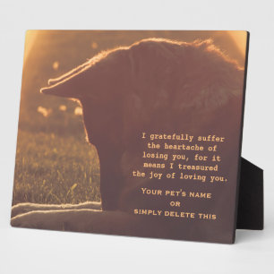 Beautiful German Shepherd Pet Memorial Plaque