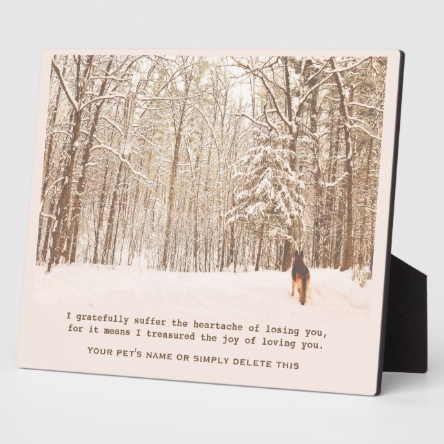 Beautiful German Shepherd Pet Memorial Plaque (Side)