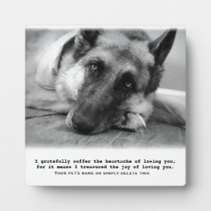 Beautiful German Shepherd Pet Memorial Plaque